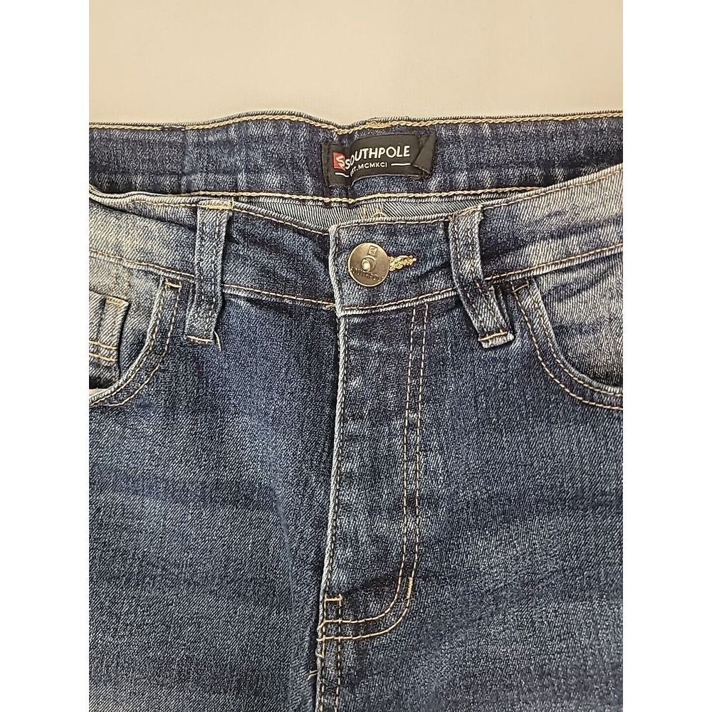 Vintage Southpole Bermuda Jean Shorts Men's 30x11‎ Y2K Jorts Acid Wash Preppy - Picture 5 of 12